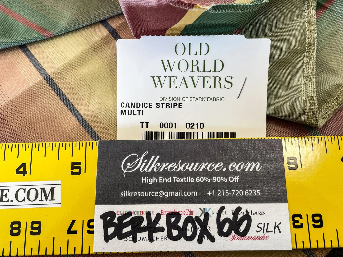 2 Berkbox66 26"x26" SQUARE  Scalamandre CANDICE STRIPE MULTI