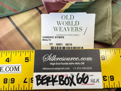 2 Berkbox66 26"x26" SQUARE  Scalamandre CANDICE STRIPE MULTI