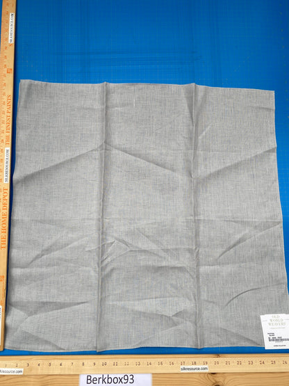 23 Berkbox93 Square Plains Texture by Old World Weavers Festival Silver Gray Linen Solid MSRP USD124/y