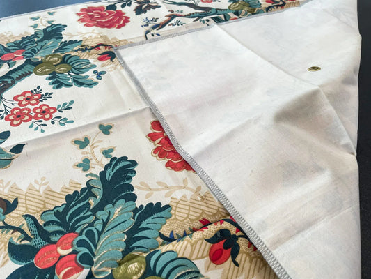 4 Berkbox66 24"x27" Scalamandre Floral Print  White Blue Green Large pattern