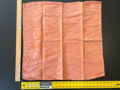 8 Berkbox66 25"x25" SQUARE Scalamandre Botanical Silk Lampas Plain Orange