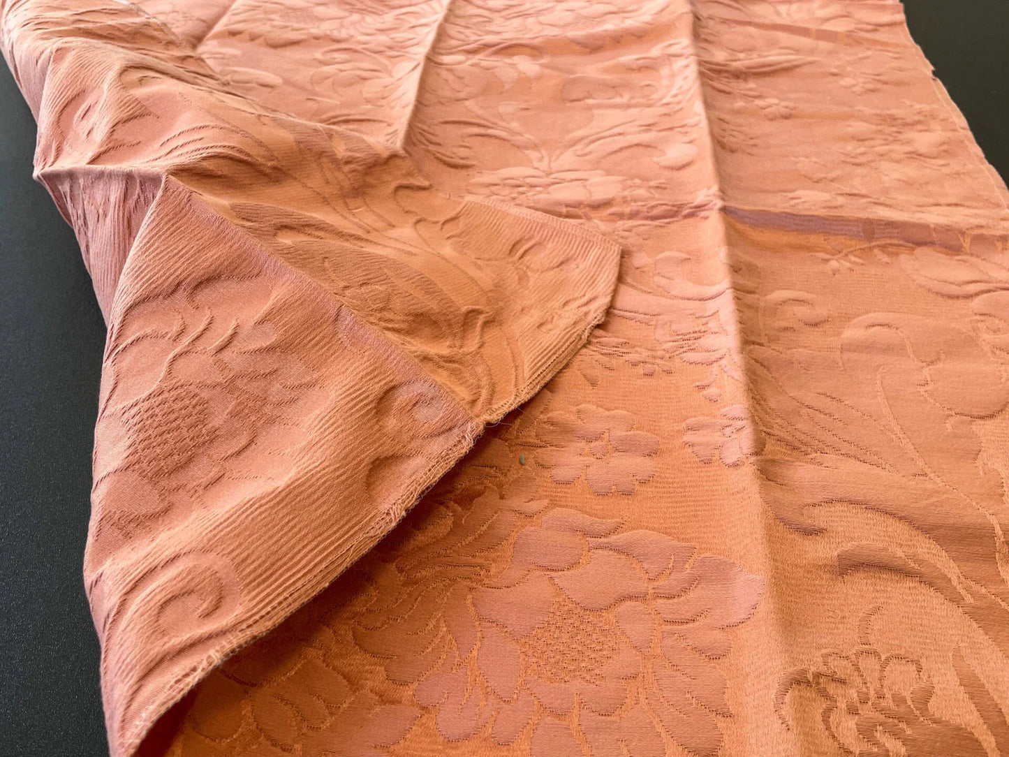 8 Berkbox66 25"x25" SQUARE Scalamandre Botanical Silk Lampas Plain Orange