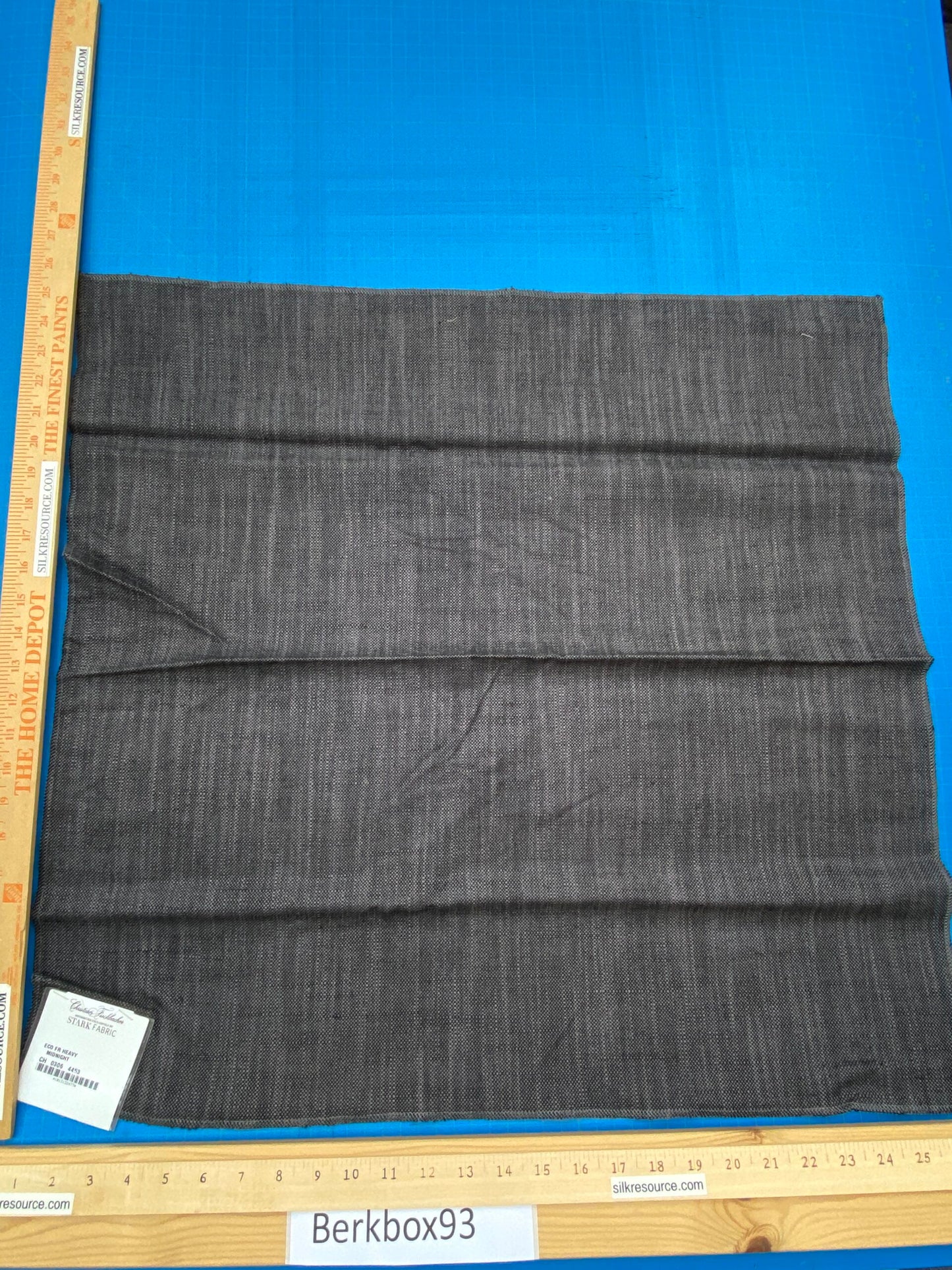 28 Berkbox93 Square Plains Texture by Christian Fischbacher Eco FR Heavy Midnight Black Solid MSRP USD300+/y