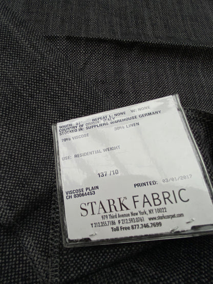 28 Berkbox93 Square Plains Texture by Christian Fischbacher Eco FR Heavy Midnight Black Solid MSRP USD300+/y