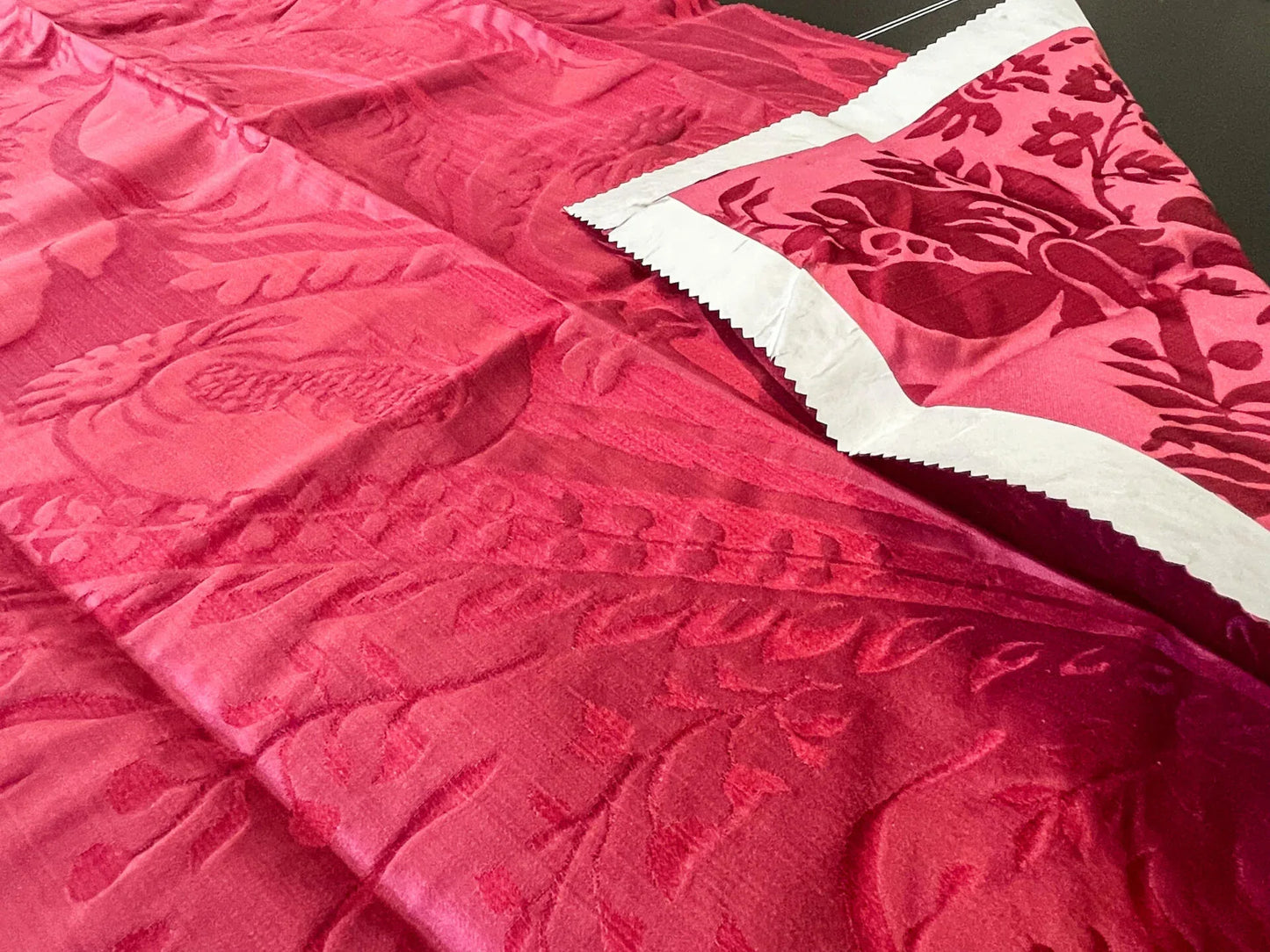 10 Berkbox66 25"x1 yard Scalamandre Floral Red Silk Damask