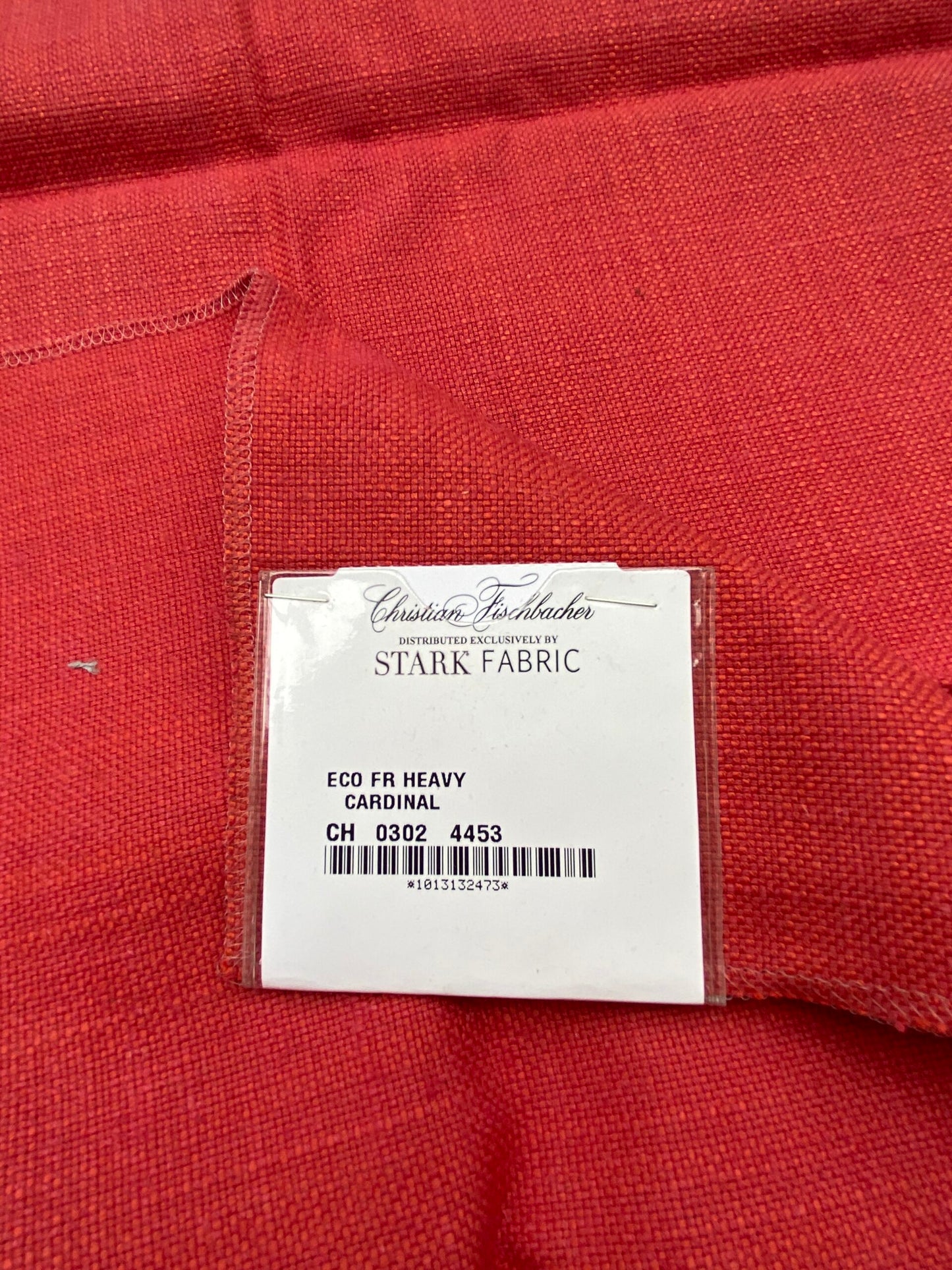 30 Berkbox93 Square Plains Texture by Christian Fischbacher Eco FR Heavy Cardinal Red Solid MSRP USD300+/y