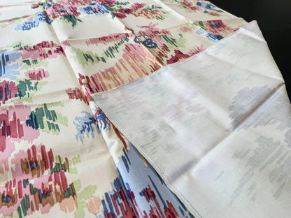 11 Berkbox66 24"x1.1 yard Scalamandre Abstract Silk Print  Multi color on Cream White