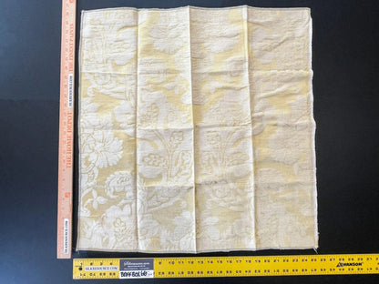 12 Berkbox66 26"x 26" Scalamandre Silk Damask Yellow White Botanical