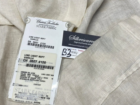 1 Berkbox3 Scalamandre 2.2 Yards Lino Light Soft Vanilla MSRP USD316/Y by  Christian Fischbacher