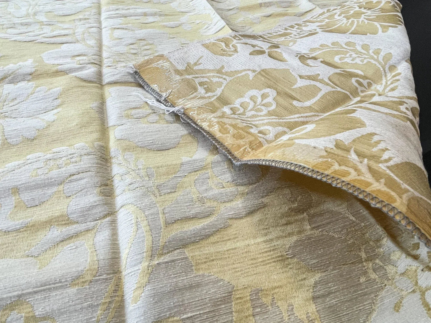 12 Berkbox66 26"x 26" Scalamandre Silk Damask Yellow White Botanical