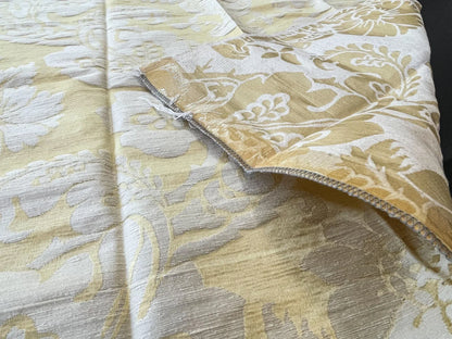 12 Berkbox66 26"x 26" Scalamandre Silk Damask Yellow White Botanical