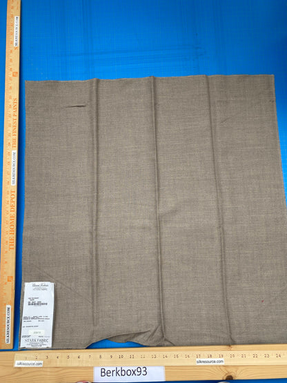 32 Berkbox93 Square Plains Texture by Christian Fischbacher Eco FR Heavy Taupe Gray Brown Solid MSRP USD300+/y