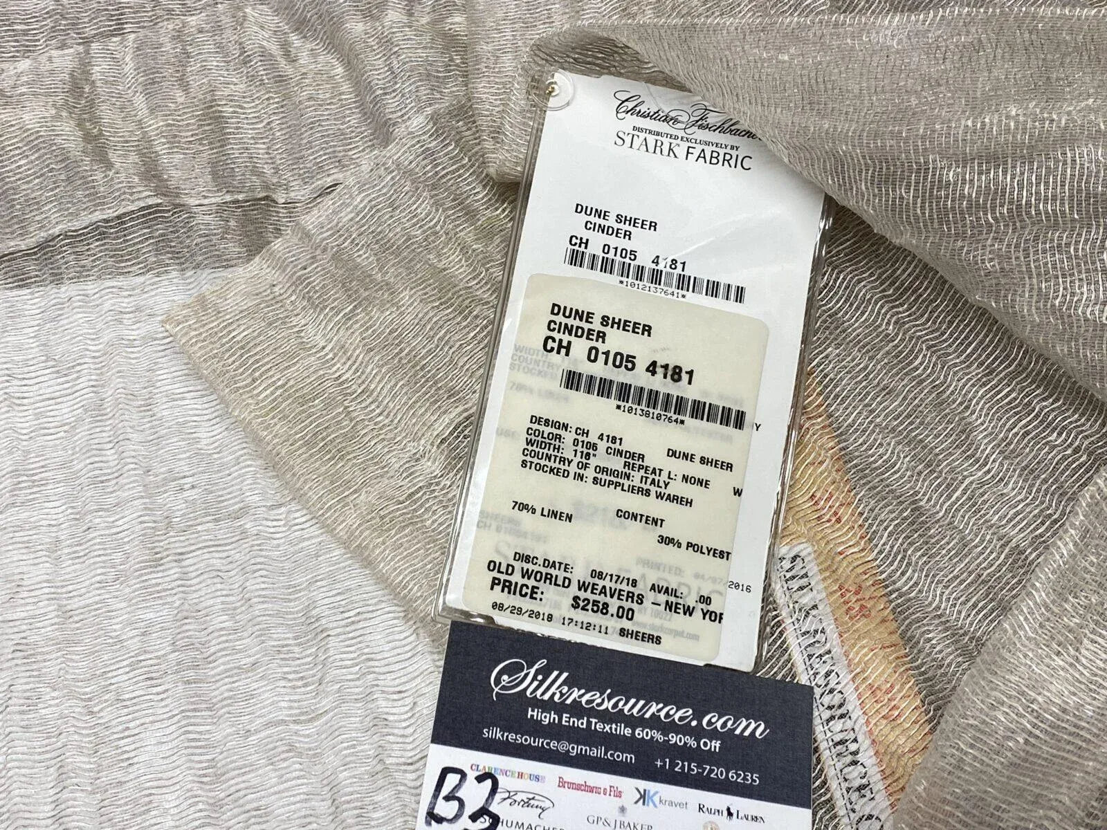 Scalamandre Dune Sheer - Cinder