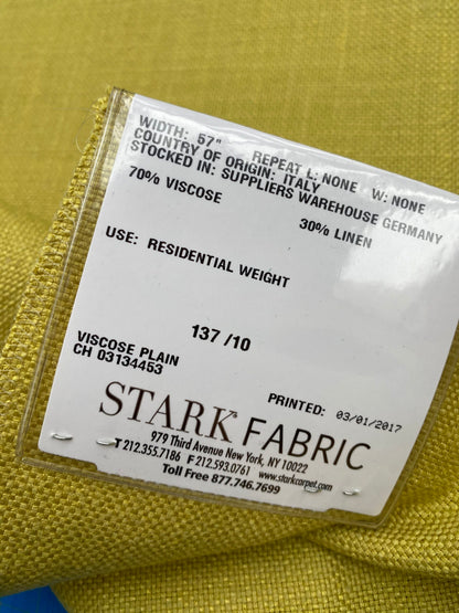 33 Berkbox93 Square Plains Texture by Christian Fischbacher Eco FR Heavy Lemon Yellow Solid MSRP USD300+/y