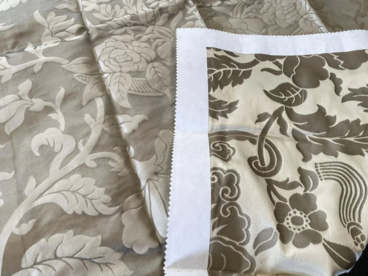 18 Berkbox66 26"x 1 yard Scalamandre Nashville 100% Silk Damask Beige