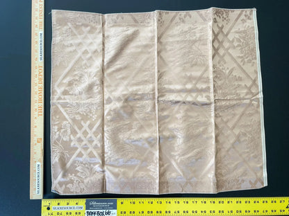 19 Berkbox66 23"x25" Scalamandre SQUARE  Floral Brownish Silk Lampas  Plain