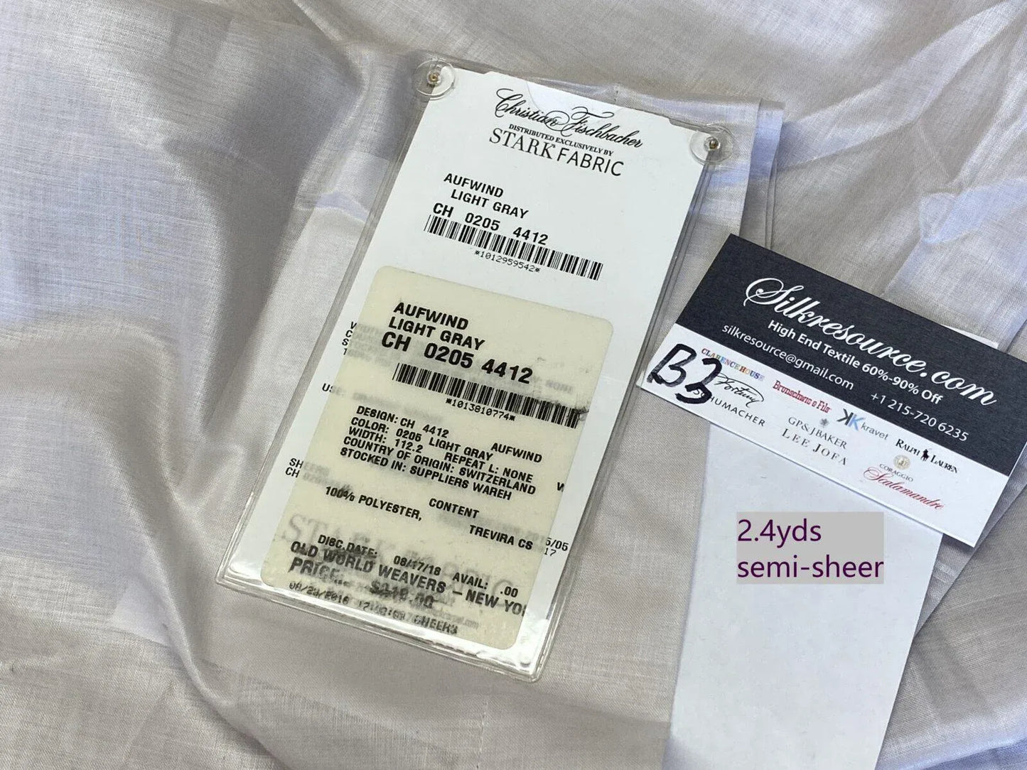 8 Berkbox3 Scalamandre 2.4 Yards Aufwind Light Gray