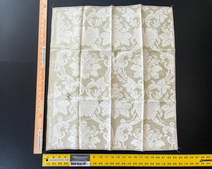 24 Berkbox66 24"x 27" Scalamandre Silk Print Damask Beige White