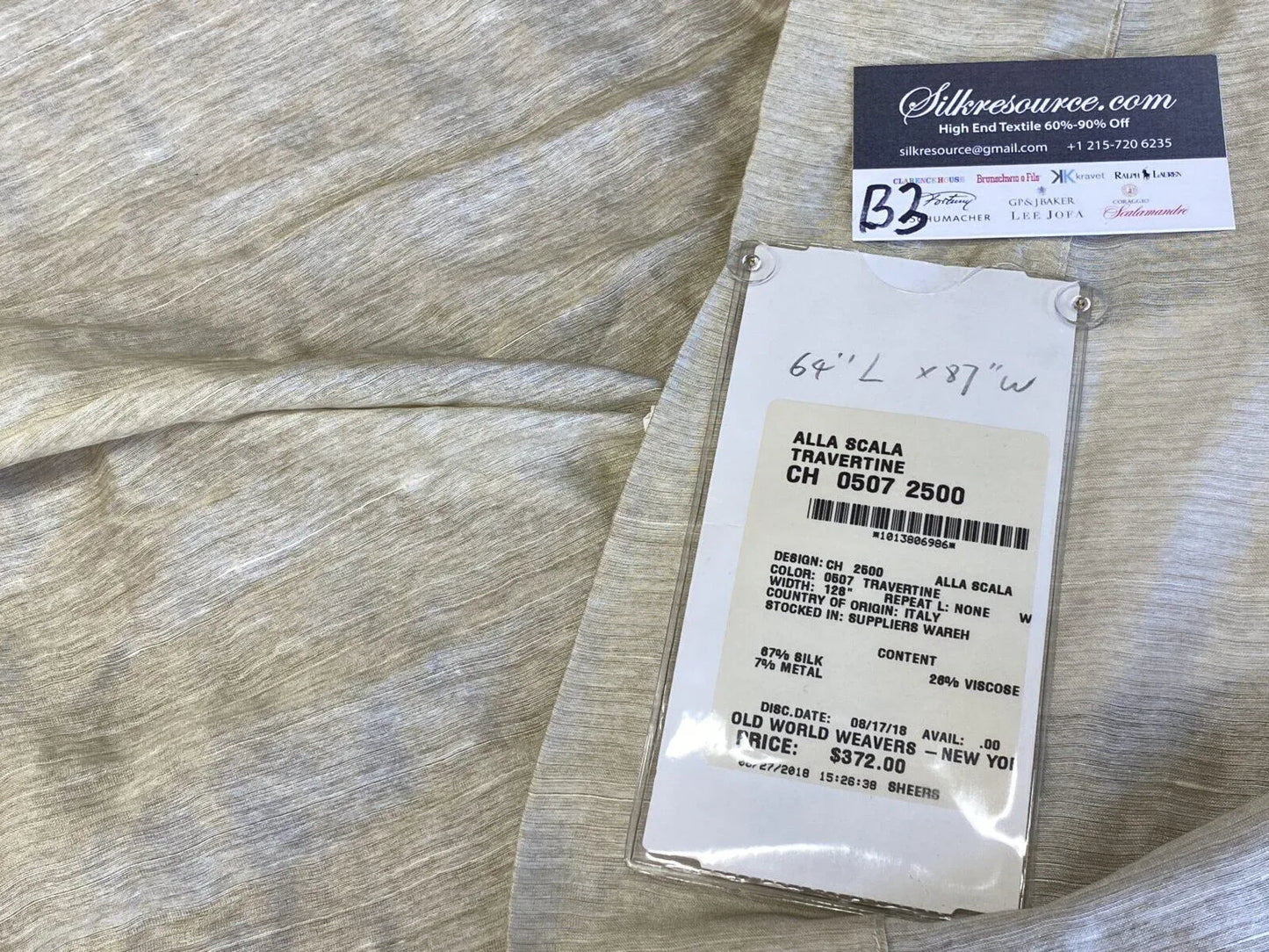 12 Berkbox3 Scalamandre 1.7 Yards Alla Scalia Travertine
