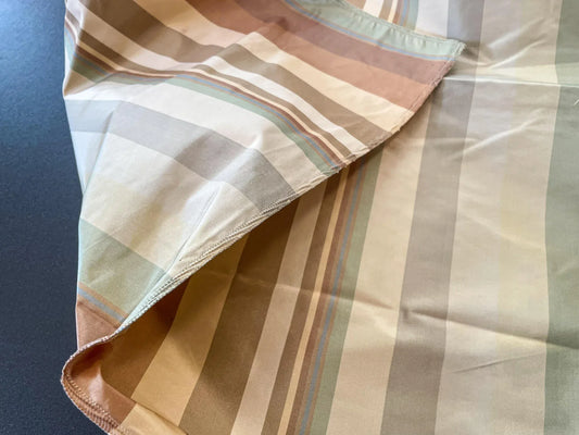 27 Berkbox66 27"x 27" Square Scalamandre JACQUELINE STRIPE GREEN/GOLD/BRONZE Stripe MSRP USD192/y