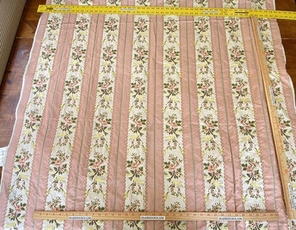 2yds14" Scalamandre Edmond Petit Fersen French Pink Silk Lampas MSRP USD 1800/Y