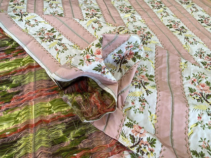 2yds14" Scalamandre Edmond Petit Fersen French Pink Silk Lampas MSRP USD 1800/Y