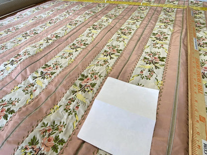 2yds14" Scalamandre Edmond Petit Fersen French Pink Silk Lampas MSRP USD 1800/Y