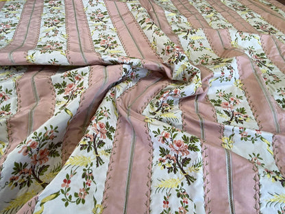 2yds14" Scalamandre Edmond Petit Fersen French Pink Silk Lampas MSRP USD 1800/Y