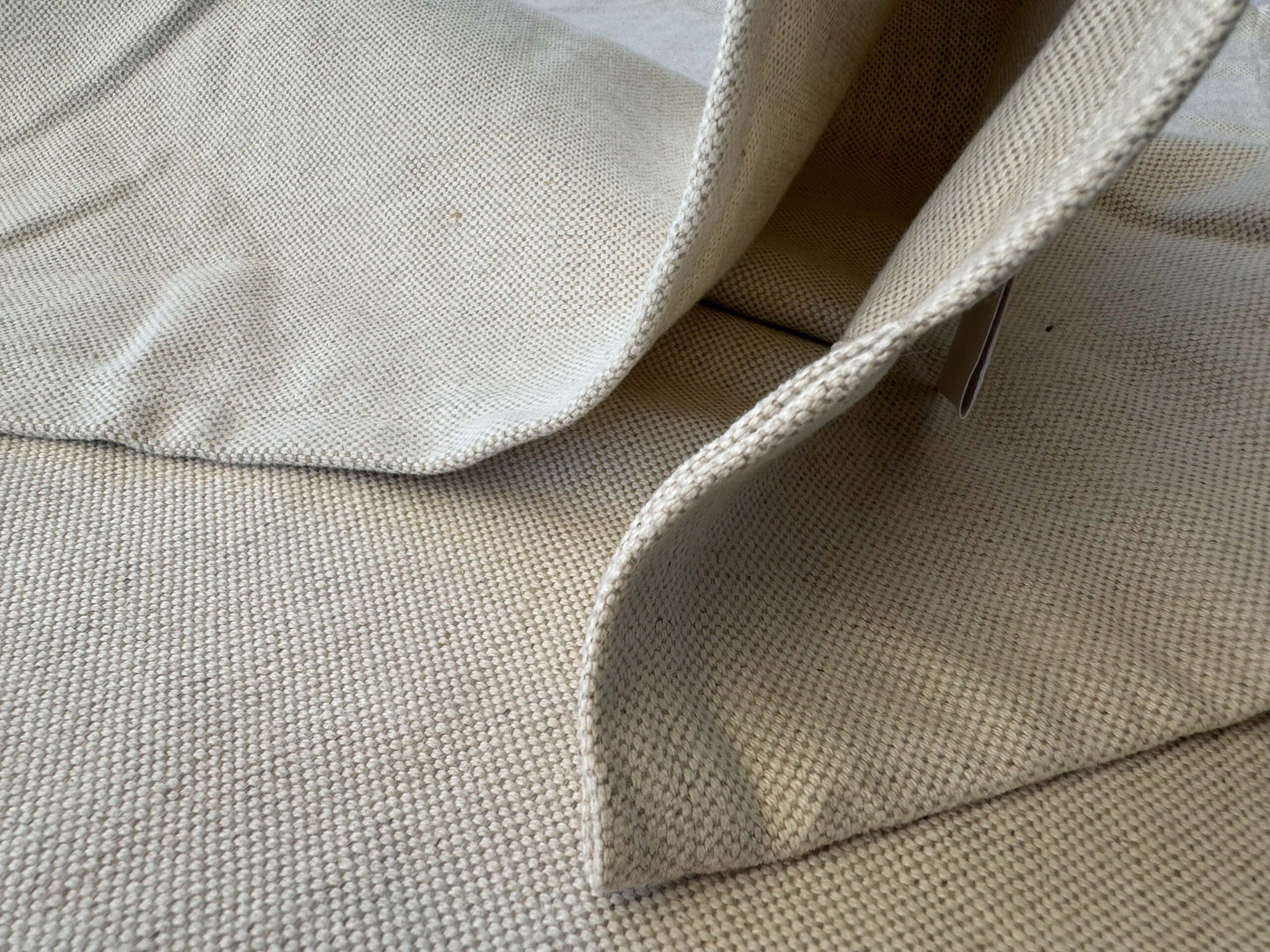 1 EV38 Scalamandre  Caliedo Cream White Cotton Linen Solid 2.4yd Stain