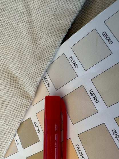 1 EV38 Scalamandre  Caliedo Cream White Cotton Linen Solid 2.4yd Stain