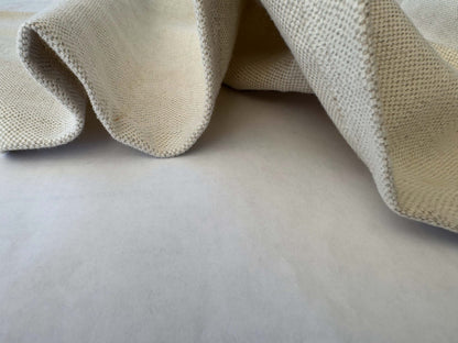 1 EV38 Scalamandre  Caliedo Cream White Cotton Linen Solid 2.4yd Stain