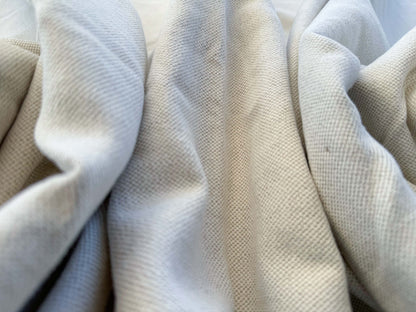 1 EV38 Scalamandre  Caliedo Cream White Cotton Linen Solid 2.4yd Stain