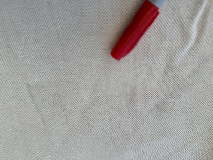 1 EV38 Scalamandre  Caliedo Cream White Cotton Linen Solid 2.4yd Stain