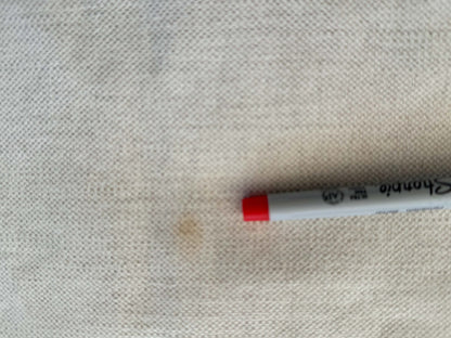 1 EV38 Scalamandre  Caliedo Cream White Cotton Linen Solid 2.4yd Stain