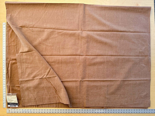 2 EV38 Scalamandre  Caliedo Avana Brown Cotton Linen Solid 2.4yd