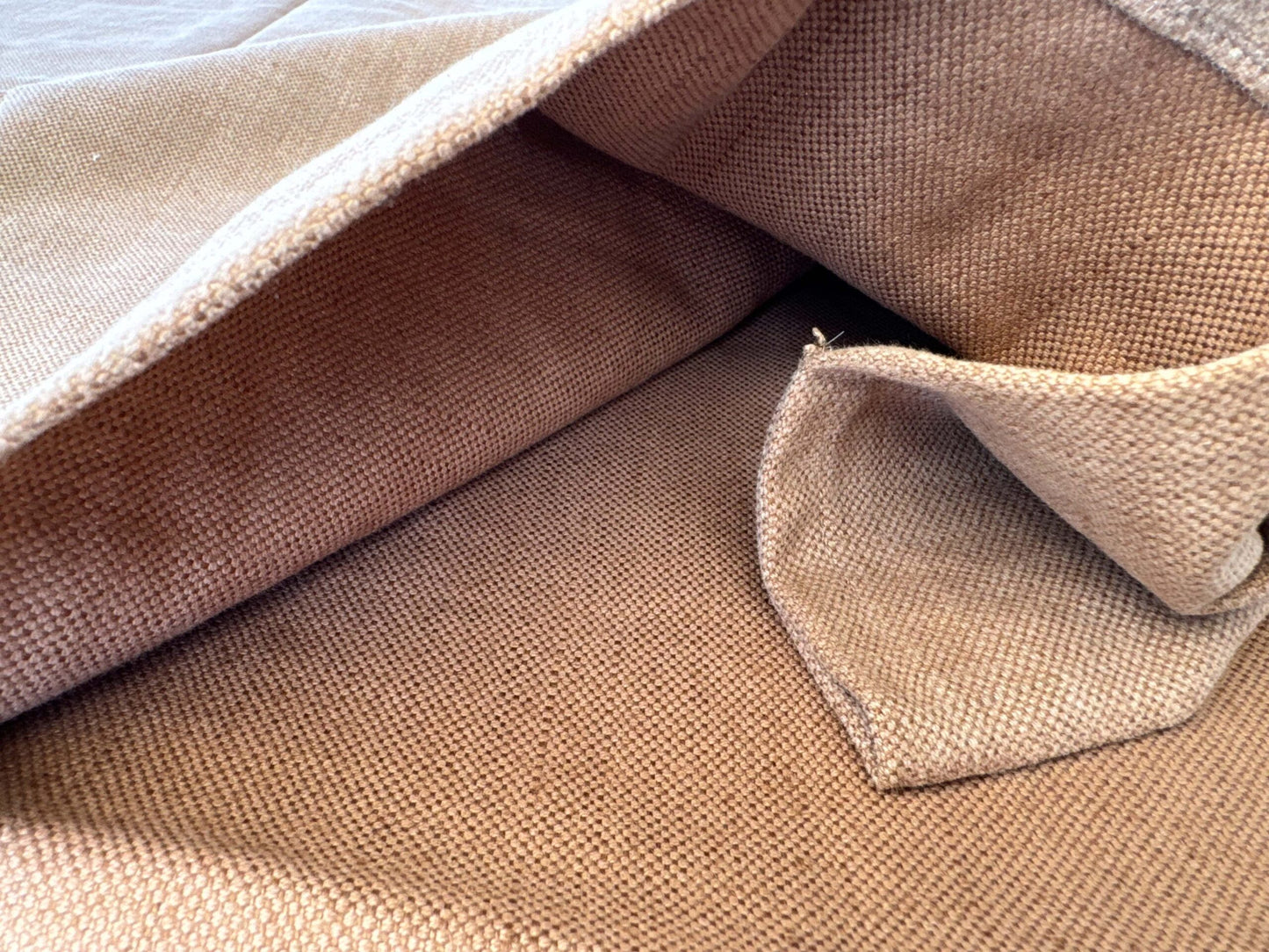 2 EV38 Scalamandre  Caliedo Avana Brown Cotton Linen Solid 2.4yd