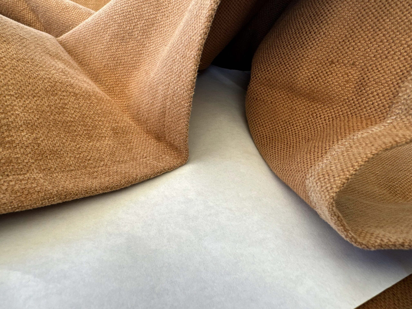 2 EV38 Scalamandre  Caliedo Avana Brown Cotton Linen Solid 2.4yd