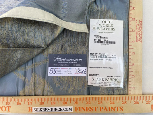 1a Berkbox5 Scalamandre Silk Square Isabella Blue Shimmer MSRP USD 428/Y