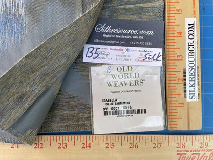 1b Berkbox5 Scalamandre Silk Square Isabella Blue Shimmer MSRP USD 428/Y