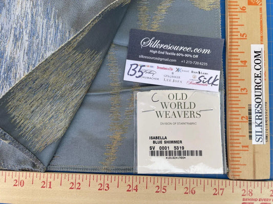 1c Berkbox5 Scalamandre Silk Square Isabella Blue Shimmer MSRP USD 428/Y