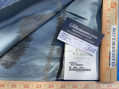 1d Berkbox5 Scalamandre Silk Square Isabella Blue Shimmer 28" x 1Yard MSRP USD 428/Y