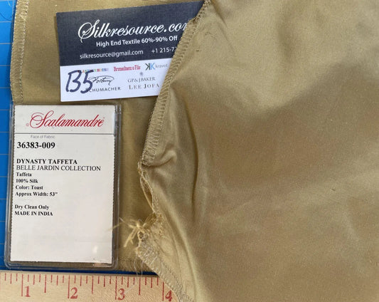 5 Berkbox5 Scalamandre Silk Square Dynasty Taffeta Brown MSRP USD 322/y