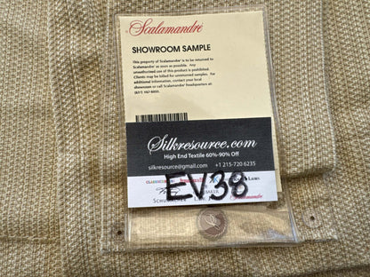 4 EV38 Scalamandre Strie Small Scale Solid Light Brown 2.4y