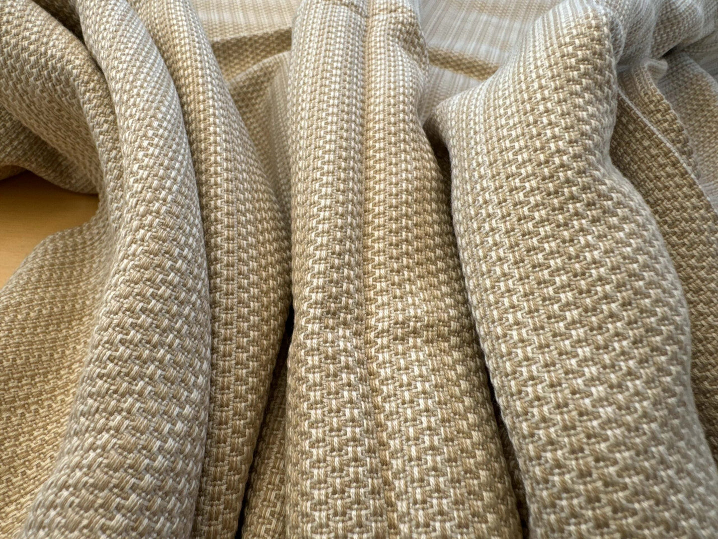 4 EV38 Scalamandre Strie Small Scale Solid Light Brown 2.4y