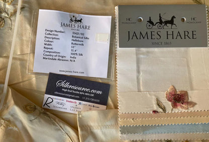 9 Boxr Scalamandre 2.4y James Hare Silk Embroidery Square Showroom Sample