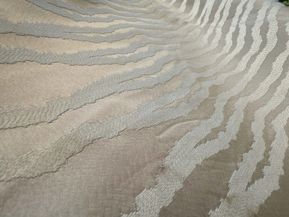5 EV38 Scalamandre Desert Mirage Platinum Cream Beige Jacquard Abstract Viscose Polyester MSRP USD 252/y 1.2yards  Stain