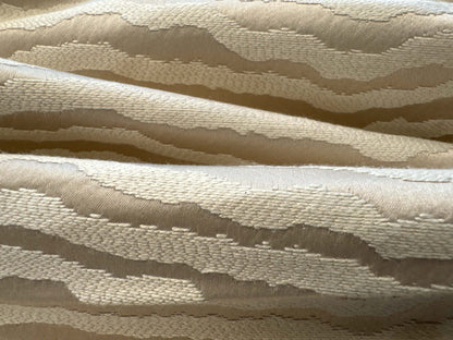 5 EV38 Scalamandre Desert Mirage Platinum Cream Beige Jacquard Abstract Viscose Polyester MSRP USD 252/y 1.2yards  Stain