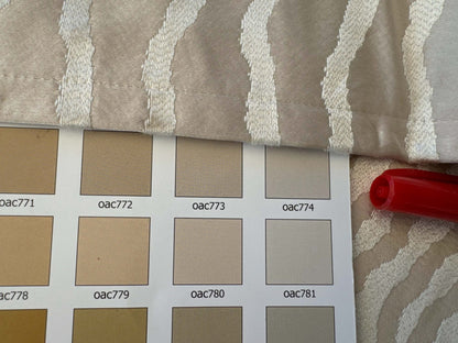 5 EV38 Scalamandre Desert Mirage Platinum Cream Beige Jacquard Abstract Viscose Polyester MSRP USD 252/y 1.2yards  Stain