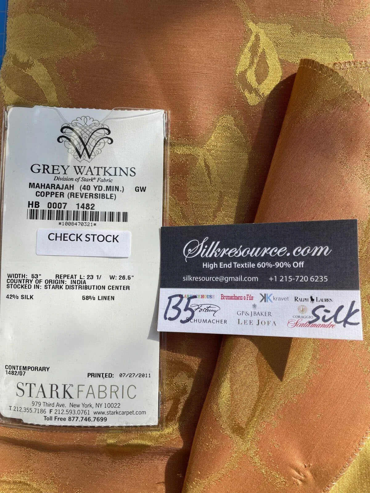 14 Berkbox5 Scalamandre Silk Square Maharajah Copper Brown Orange