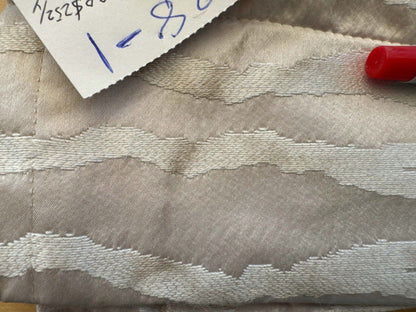 5 EV38 Scalamandre Desert Mirage Platinum Cream Beige Jacquard Abstract Viscose Polyester MSRP USD 252/y 1.2yards  Stain